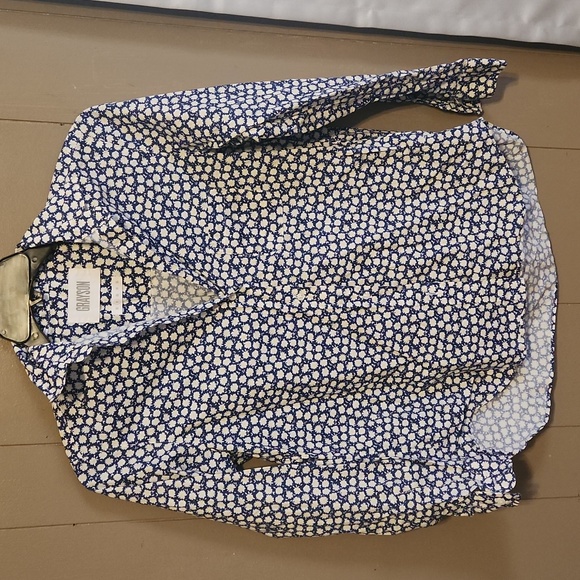 Grayson Tops - Grayson The‎ Hero Blue Daisy Floral Button Up Shirt Womens 2